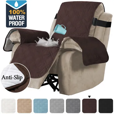 Recliner Chair Covers Slipcover Reversible Waterproof Anti-Slip Sofa Protector • $35.99