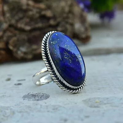Lapis Lazuli Ring 925 Sterling Silver Handmade Classic Dainty Ring All Size R62 • $12.74