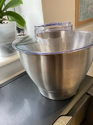 Kenwood Chef Stainless Steel Bowl - 4.6 Litre + Splash Guard • £25