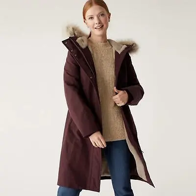 £49.99 • Buy Marks & Spencer Womens Longline Jacket Waterproof Hood Faux Fur Lined Parka Coat