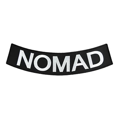 Nomad Black & White Embroidered Rocker Patch Rocker Patches • $4.99