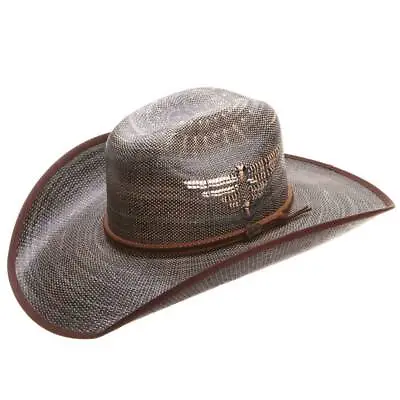 Justin Unisex Bent Rail Fenix Black Straw Cowboy Hat JS5256FNX-BK • $65.95