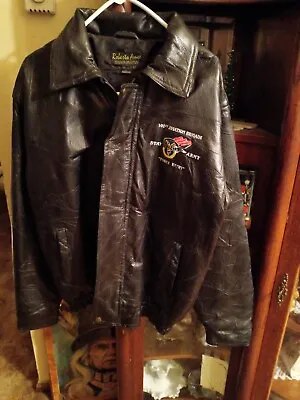 Leather Jacket With Military Emblem • $75