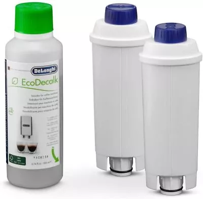 De'Longhi DLSC322 Set 2 Coffee Machine Water Filter And EcoDecalk Maintenance Ki • $63.84