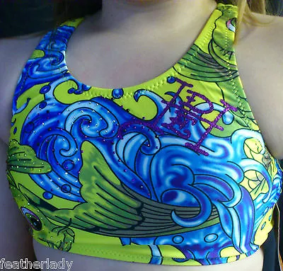 GIRLS ED HARDY Swimming Costume Tankini Bikini Swimsuit YELLOW Age 2 3 4 5 • £5.99