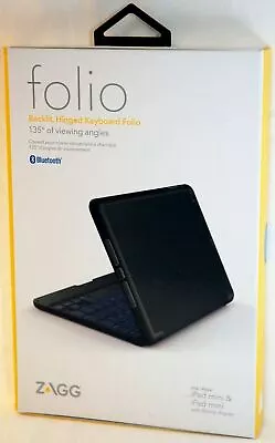 $29.95 • Buy Zagg Folio Apple IPad Mini W/Retina Display Bluetooth Keyboard Backlit Keys