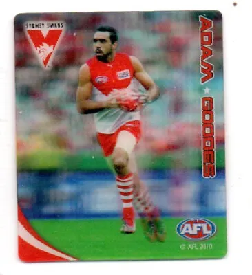 2010 AFL ULTRA 3D FOOTY PLAYS SNACKBRANDS - #66 Adam GOODES (SYDNEY) • $7.50