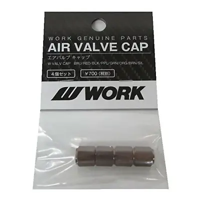 $28 • Buy WORK GENUINE OEM Tire Air Valve Stem Aluminum Caps New Color Brown 4Pcs 