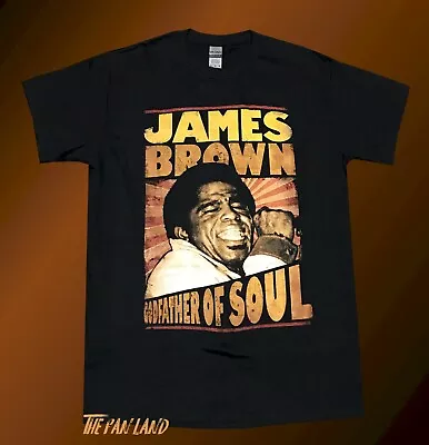 New James Brown Godfather Of Soul Black Vintage Classic Mens T-Shirt • $21.95