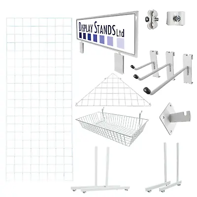 White Grid Mesh Grid Wall Retail Display Shop Fittings & Accessories (E3ML/W) • £20.29