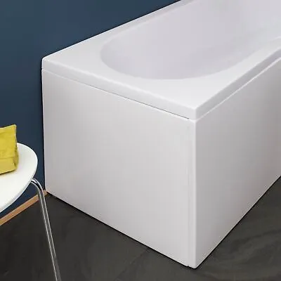£52.97 • Buy Modern Bathroom End Bath Panel For P Shaped Shower Bath White Finish Easy Clean