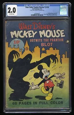 Four Color #16 CGC GD 2.0 Off White 1st Mickey Mouse In Comics! Dell 1941 • $4799