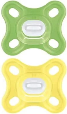 MAM Comfort All-Silicone Soothers 0 Months+ (Pack Of 2) Soft And Light Newborn • £11.55