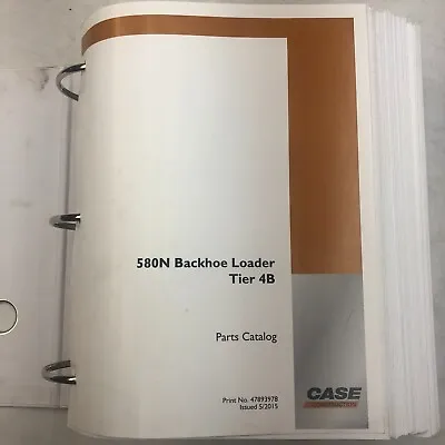 $94.64 • Buy Case 580N Backhoe Loader Tier 4B Parts Catalog 47893978 Manual Book OEM