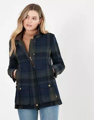 £82 • Buy Joules Womens Fieldcoat Tweed Jacket - Green Blue Tweed - 18