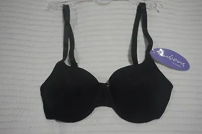 Illusions By Cameo T Shirt Bra - Black - Underwired - 36a 32b 34b 36b 34c • £3.99