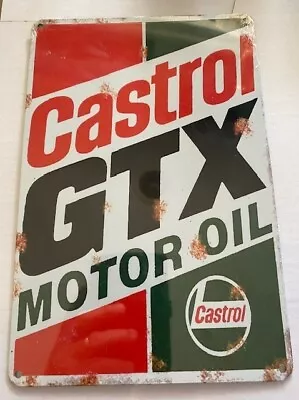 Castrol GTX Motor Oil Tin Sign - Sent By Australia Post With Tracking (#003) • $14.50