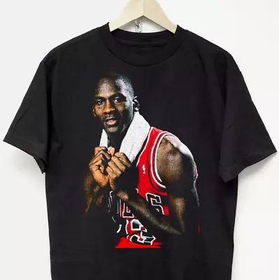 MICHAEL JORDAN T-SHIRT Vtg Rap Tee Kanye West Travis Scott 90 Rodman Drake Merch • $24.65