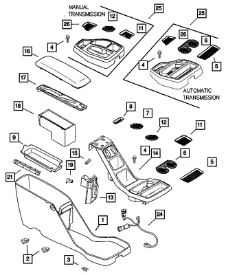 Genuine Mopar Floor Console Mat 5018898AA • $21.65