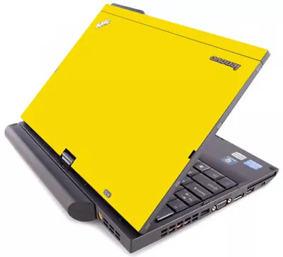 YELLOW Vinyl Lid Skin Cover Decal Fits IBM Lenovo ThinkPad X220T X230T Laptop • $9.99