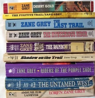 Lot Of 9 Different Zane Grey Western Paperback Books Good To Very Good Cond. • $17.99