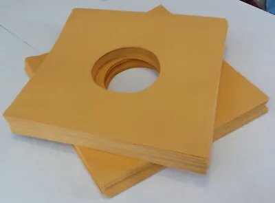 $36.99 • Buy Lot Of 100 - 78 RPM 10  Gold Paper Record Sleeves Acid Free 28# Gold Kraft Paper