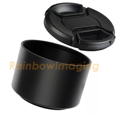 55mm Tele Metal Hood For Olympus Panasonic Canon Simga Minolta Lens + 58mm Cap • $7.19