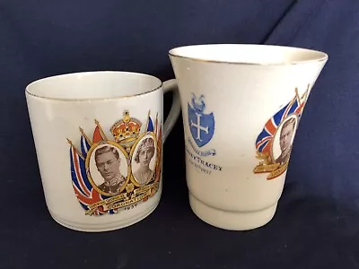 £15.50 • Buy Very Rare Bovey Tracey Pottery George 6th Ceramic Commemorative Mug Plus Another
