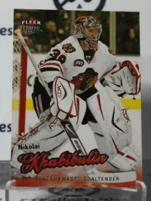 Nikolai Khabibulin # 118 Fleer Ultra 2008-09 Hockey Nhl Goaltender Chicago Black • $8.95