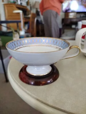 $6.50 • Buy Vintage Bavaria Blue Bayeant Porzellan Cup Teacup Coffee Gold Gilt