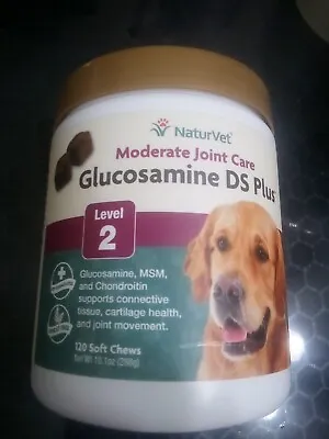 NaturVet GLUCOSAMINE DS Plus MSM And Chondroitin Soft Chews For Dogs 120ct Lev 2 • $24.99