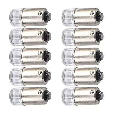 Pack Of 10 Ba9s LED Light Bulb Lamp Bulb 12V Instrument Lighting White Red • $12.49