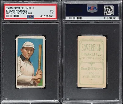 1909-1911 T206 Simon Nichols Philadelphia PSA 1.5 **Apple Green Sovereign 350** • $99.99