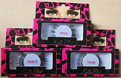 3 X Katie Price Jordan False Eyelashes - Tame Fierce & Wild Celebrity Beauty • £10