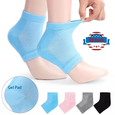 Moisturizing Gel Heel Socks Cracked Dry Foot Skin Care Protectors Silicone Sock • $7.29