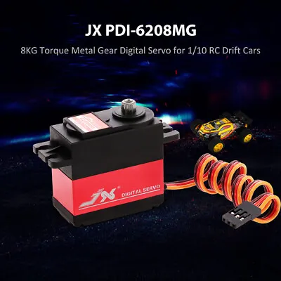 JX PDI-6208MG 8KG Metal Gear Digital RC Servo High-Precision For 1:10 RC Car AU • $27.99
