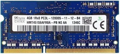 £6.99 • Buy 1 X 4GB PC3L 12800 DDR3 1600 Laptop RAM Memory Module 1.35V Low Voltage 1XR8