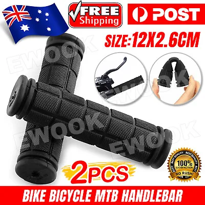 $9.95 • Buy Anti Slip Soft Black Bike Handlebar Handle Hand Grips BMX MTB Mountain Bicycle
