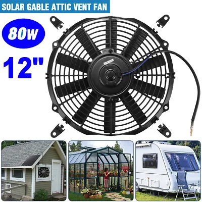 80W Solar Powered Attic Fan System Roof Vent Fan For Attic Greenhouse 800cfm • $35.99