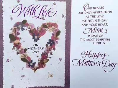  Our Hearts Are Only As Beautiful As Love We Put In  MOTHER'S DAY CARD M Heath • $4.95