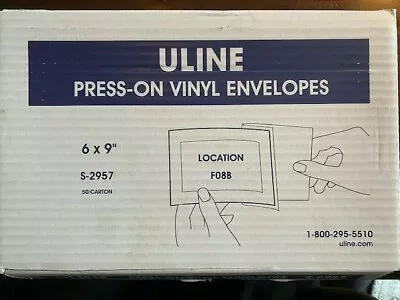 Uline 50 Count Press-On Vinyl Envelopes 6 X 9  S-2957 - NIB • $21.99