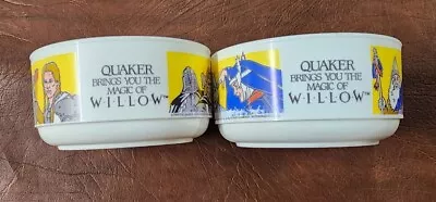Vintage Quaker Oats Magic Of Willow Cereal 2 Bowls 1988 Lucasfilm Retro • $20