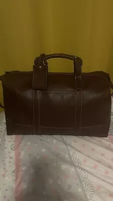 Barrington Brown Leather Duffel Bag • $35