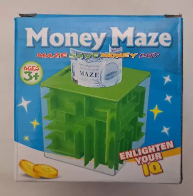 Money Maze Brain Teaser Game 3D Cube Bank - Purple Blue Green Red Or Yellow READ • $7.87