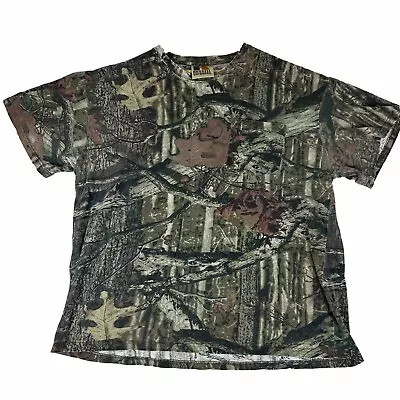 Vintage Russell Outdoors Mossy Oak BRAND Break Up Infinity Camo T Shirt Mens XL • $23.99