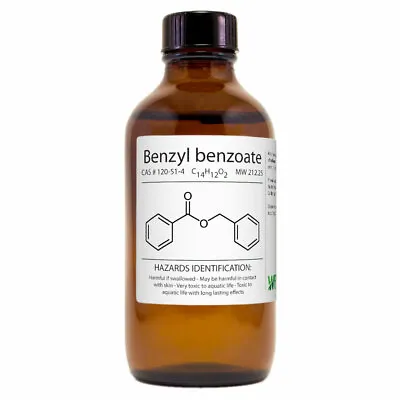 Benzyl Benzoate - 4 Fl Oz - Amber Glass Bottle W/ Glass Dropper - GreenHealth • $11.99