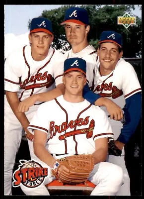 1993 Upper Deck Strike Force Tom Glavine/Steve Avery/Greg Maddux/John Smoltz • $5.99