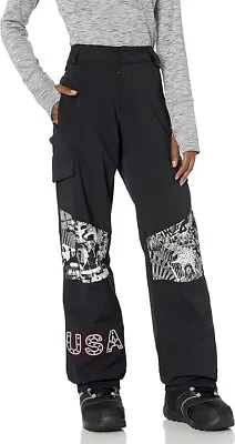 VOLCOM Womens XL Hotlapper Loose USST USA Snowboard/SKi Pants Black $275 • $124.99