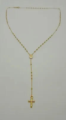 Unoaerre Italian Rosary Bead Necklace In 9k Yellow Gold • $349