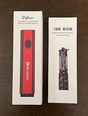 Olight Diffuse Red 700 Lumens EDC Pocket Flashlight Red I3E EOS Black  Lava New • $38